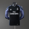 Real Madrid Secundária Terceira Retrô Manga Longa Versão Jogador Camisa 16/17