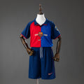 Barcelona 100th Infantil Kit Retrô Aniversário Camisa 2028