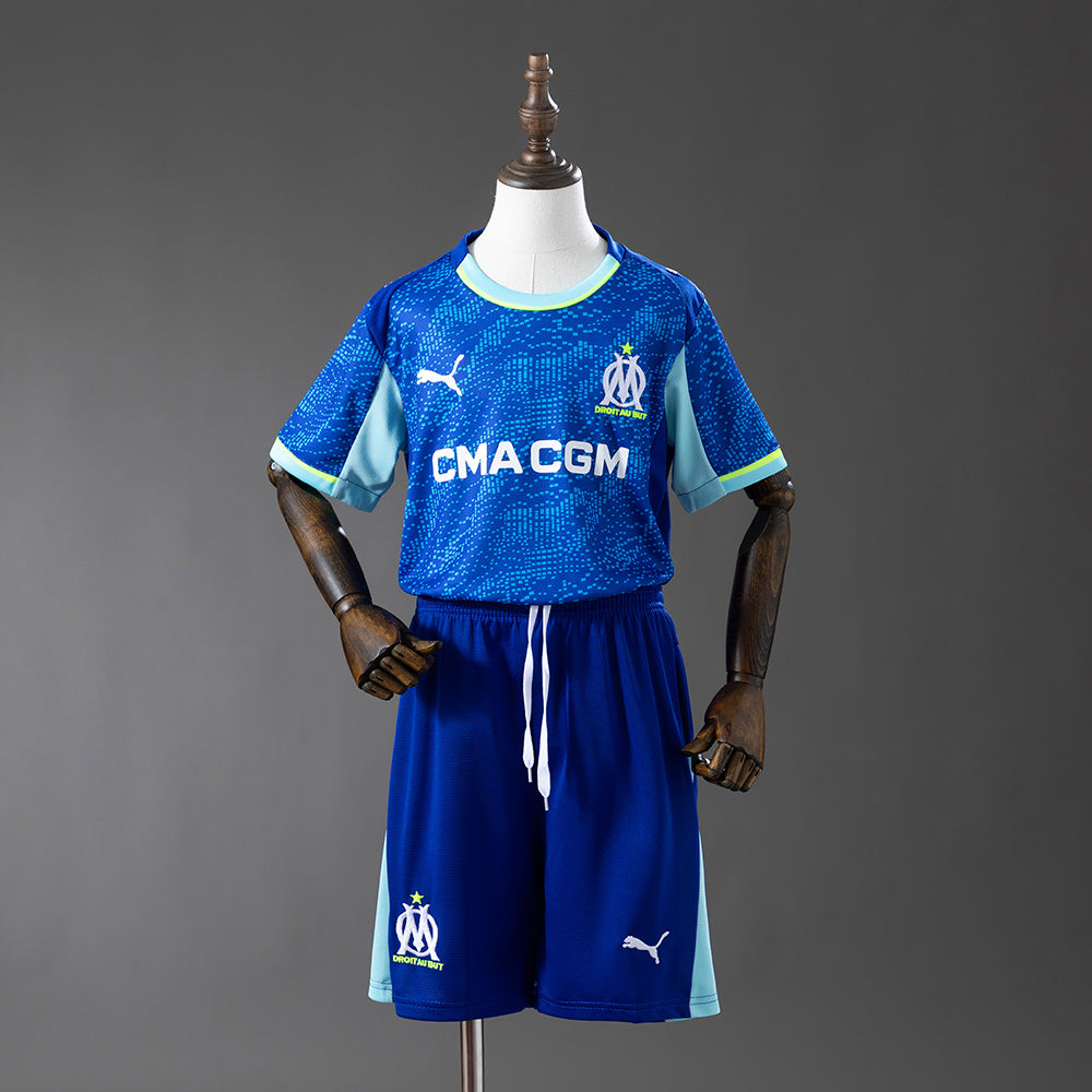 Marseille Secundária Terceira Infantil Kit Camisa 25/26