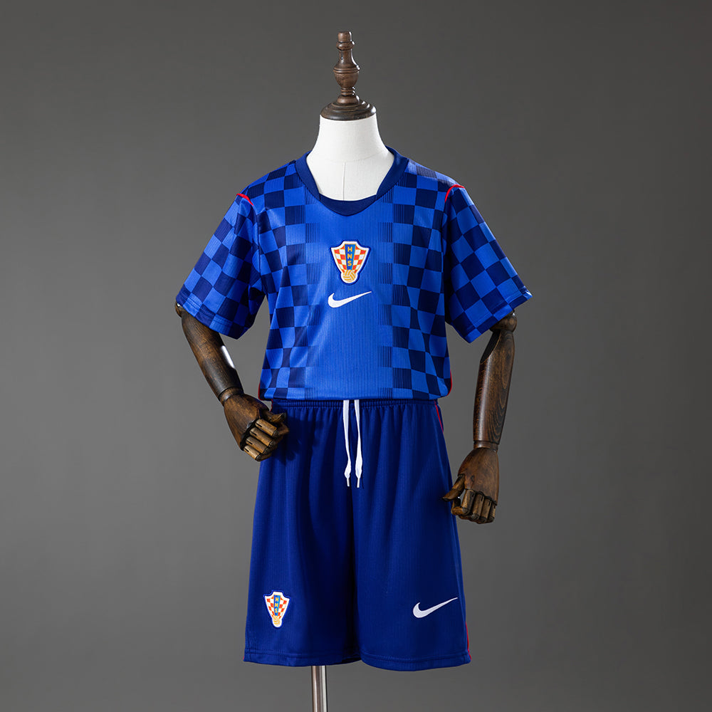 Croácia Secundária Infantil Kit Camisa 2028
