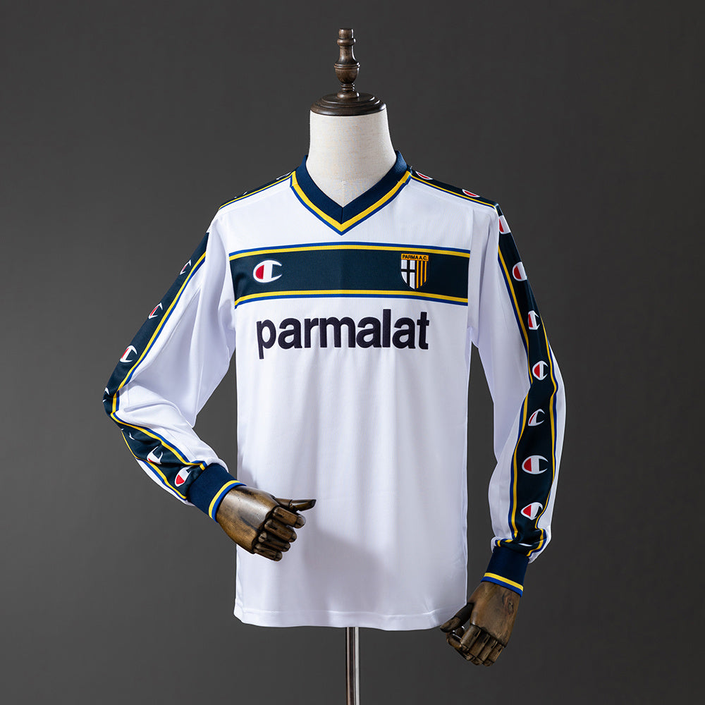 Parma Calcio Secundária Retrô Manga Longa Camisa 02/03