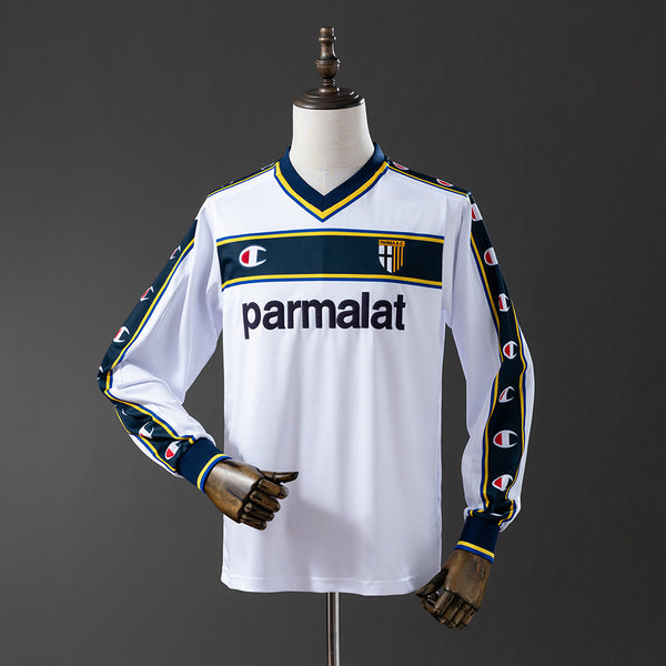 Parma Calcio Secundária Retrô Manga Longa Camisa 02/03