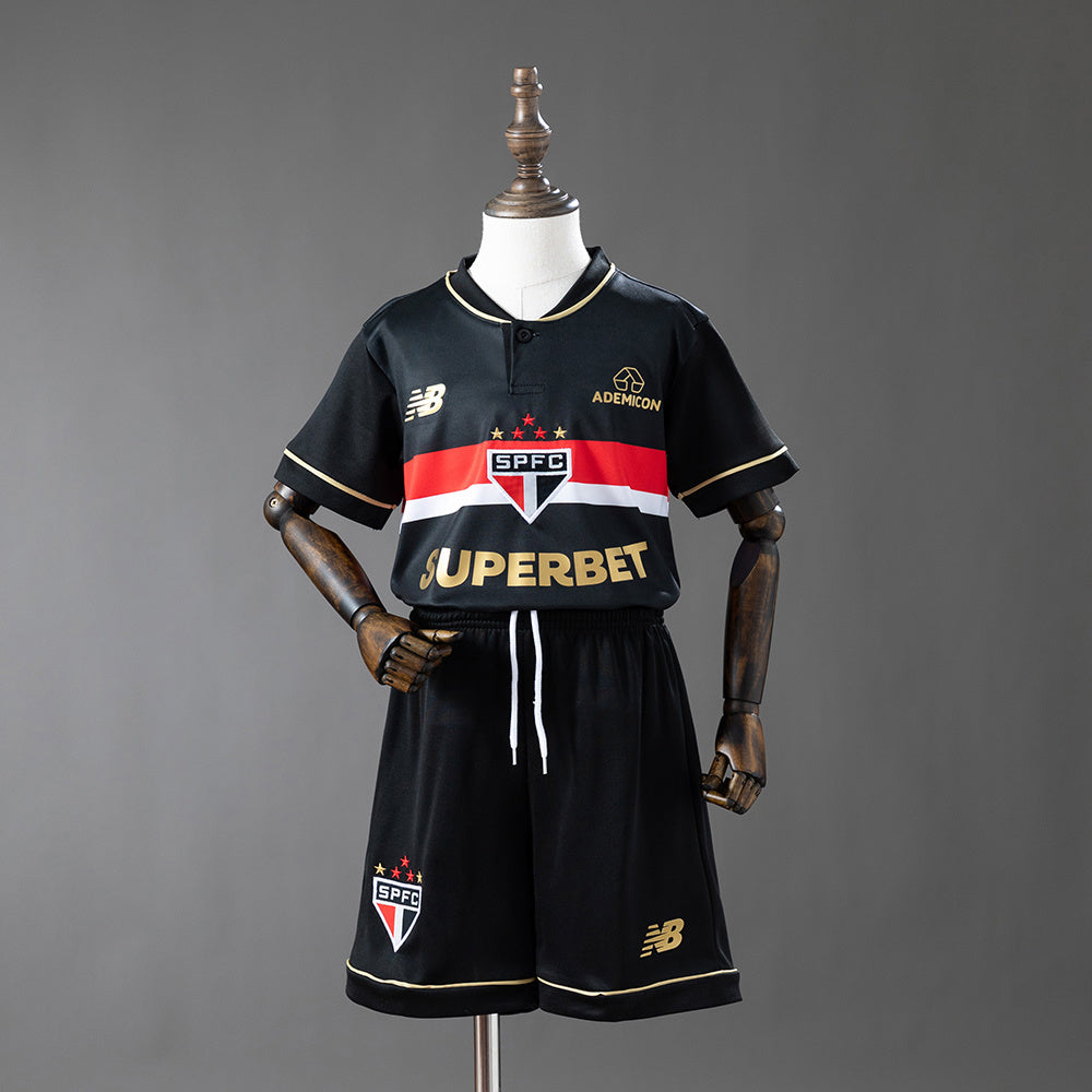 São Paulo Secundária Terceira Infantil Kit Camisa 25/26