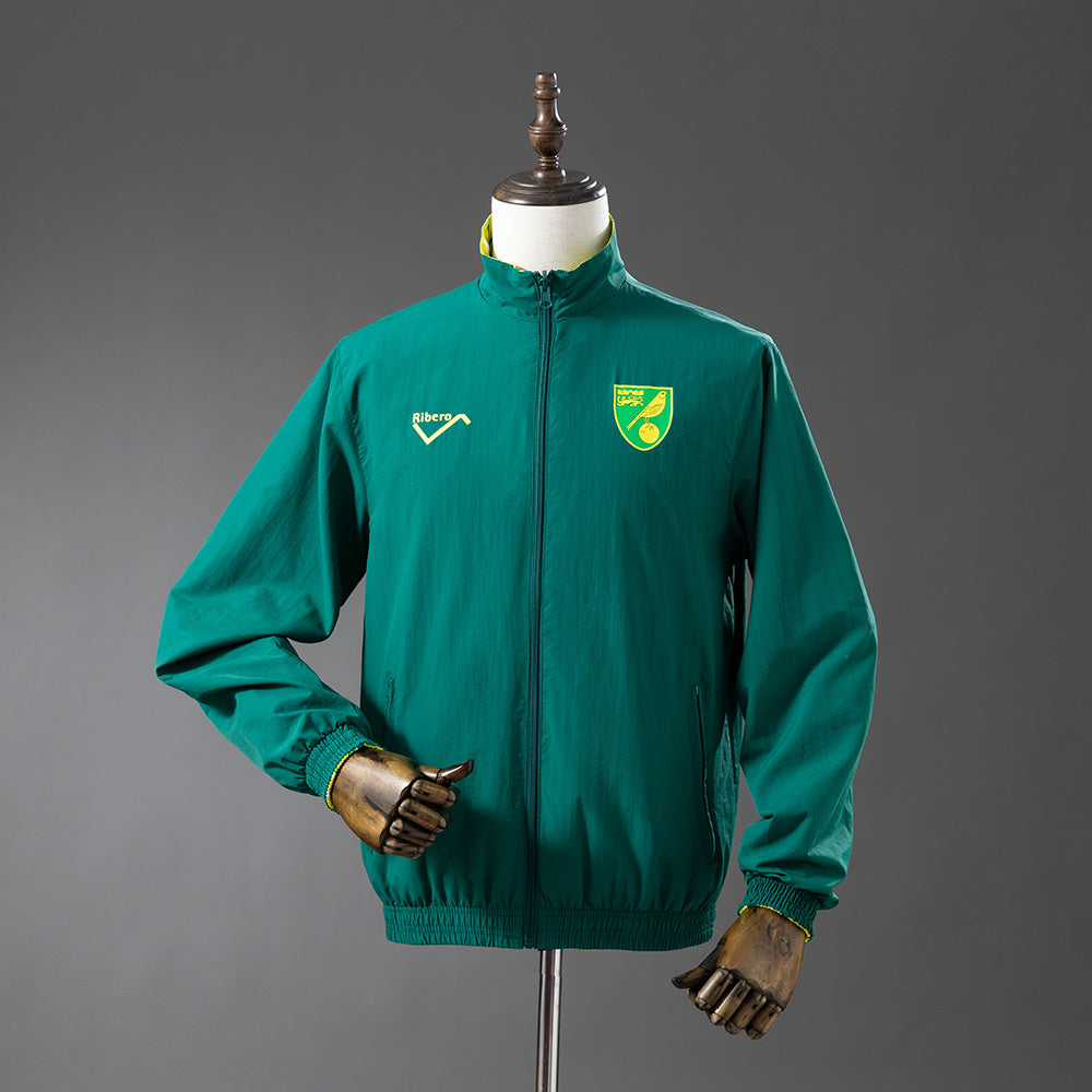 Norwich City Reversible - Azul & Amarelo Corta Vento Jaqueta