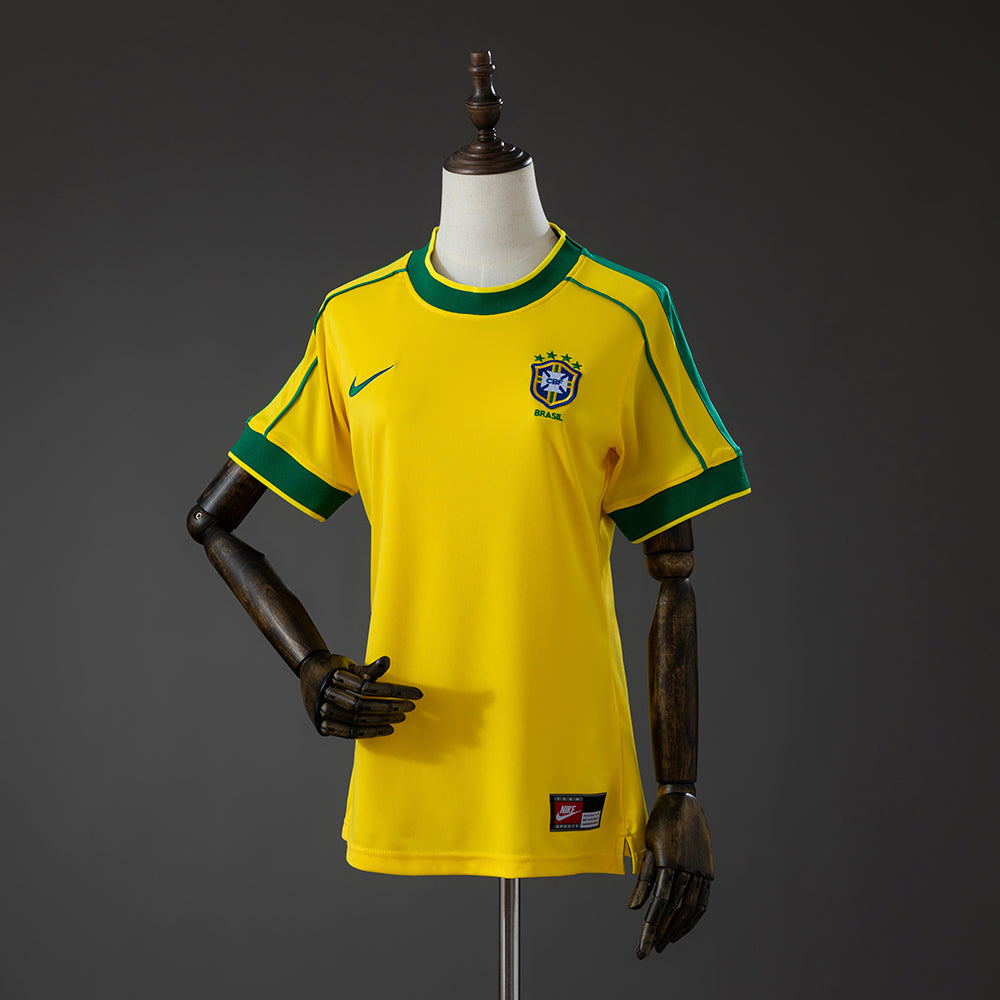 Brasil Principal Feminino Retrô Camisa 1998