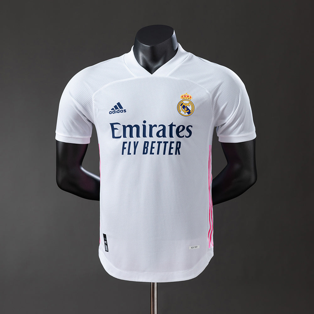 Real Madrid Principal Retrô Versão Jogador Camisa 2021