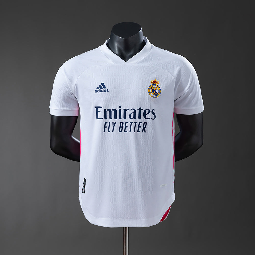 Real Madrid Principal Retrô Versão Jogador Camisa 2021