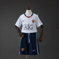 Manchester United 16-2 Secundária Infantil Kit Retrô Camisa 08/09
