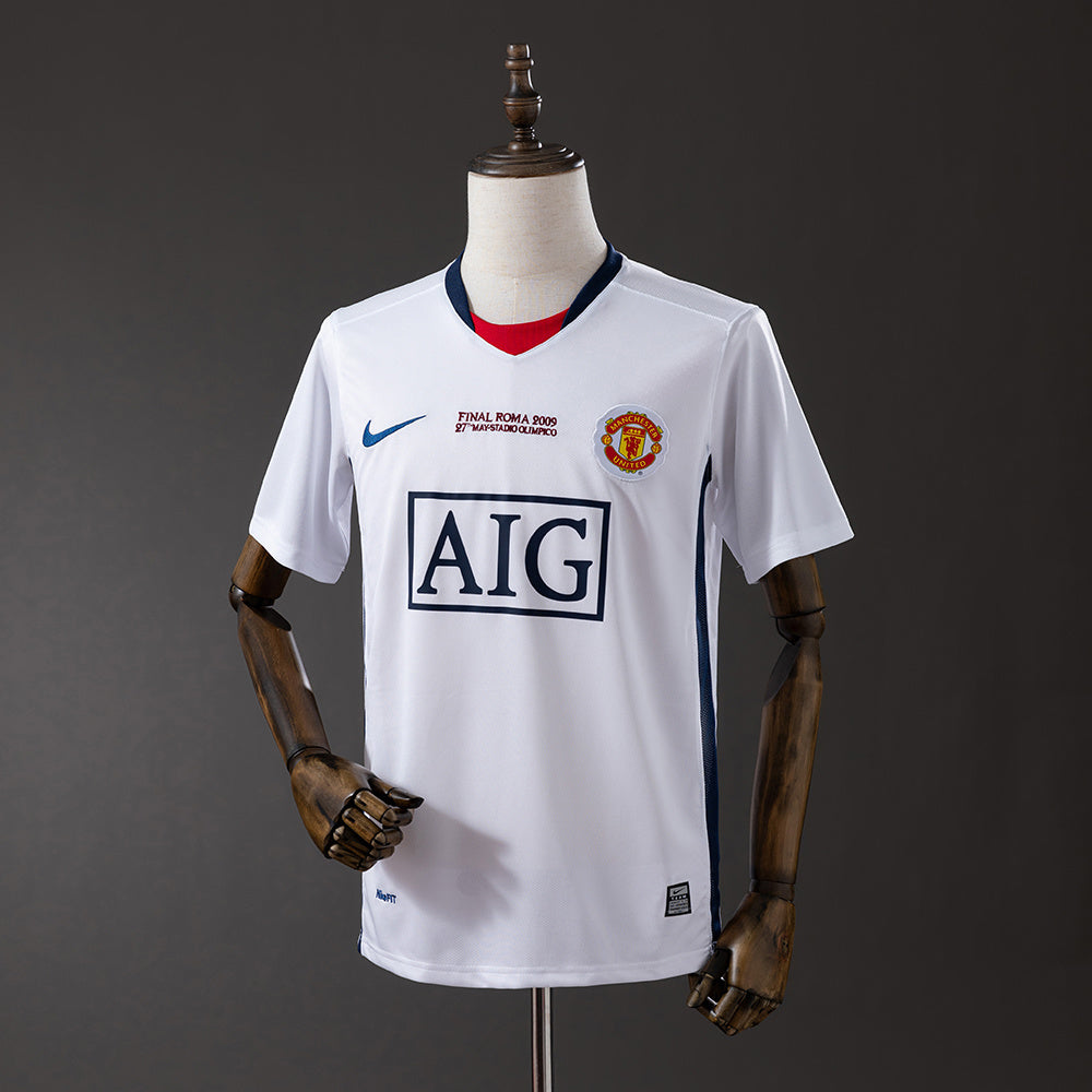 Manchester United Champions Branco Secundária Retrô 08/09
