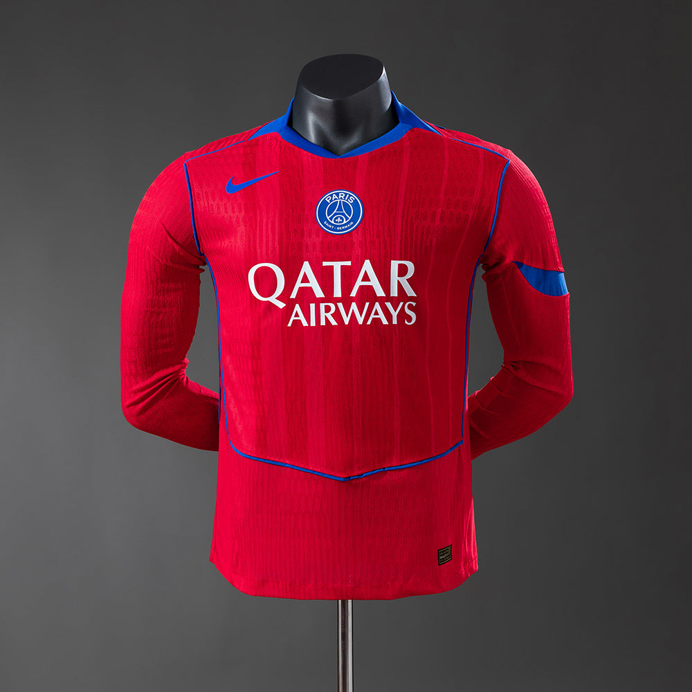 PSG Secundária Terceira Manga Longa Versão Jogador Camisa 25/26