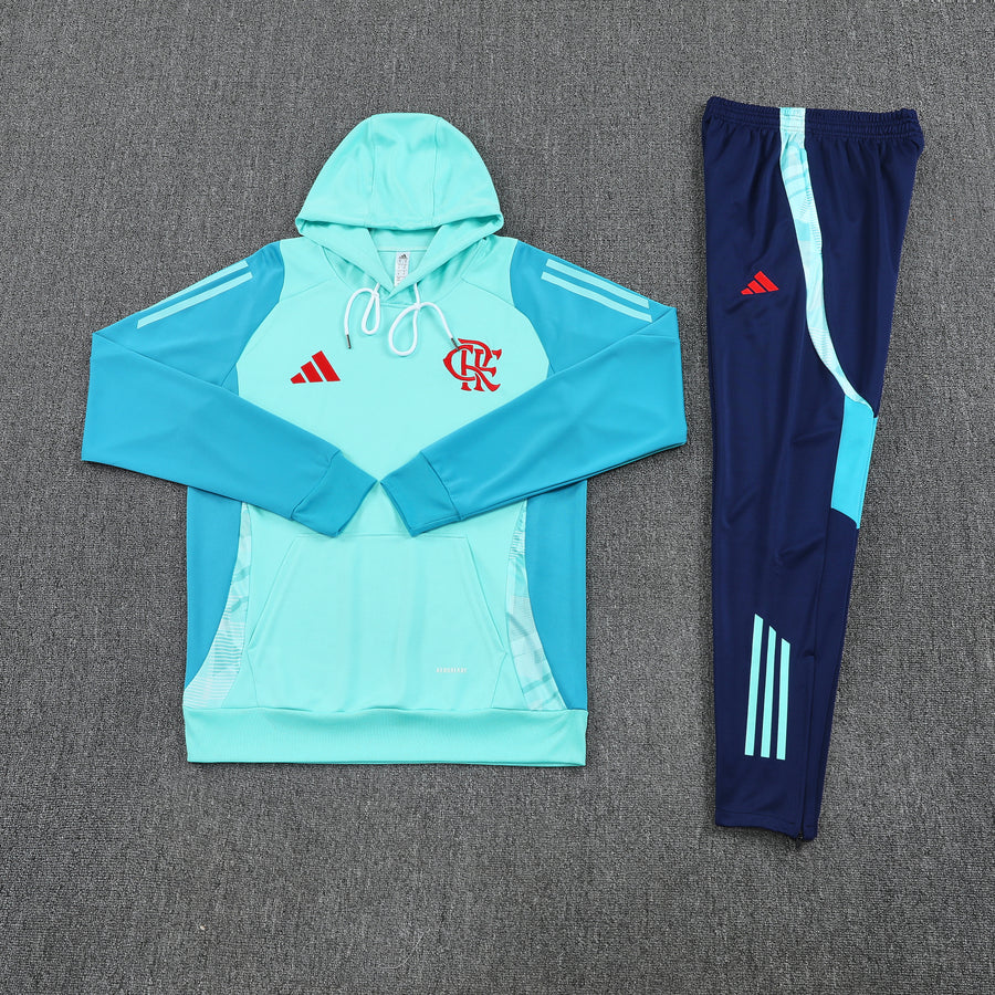 Conjunto Frio Flamengo com capuz de manga comprida 25/26