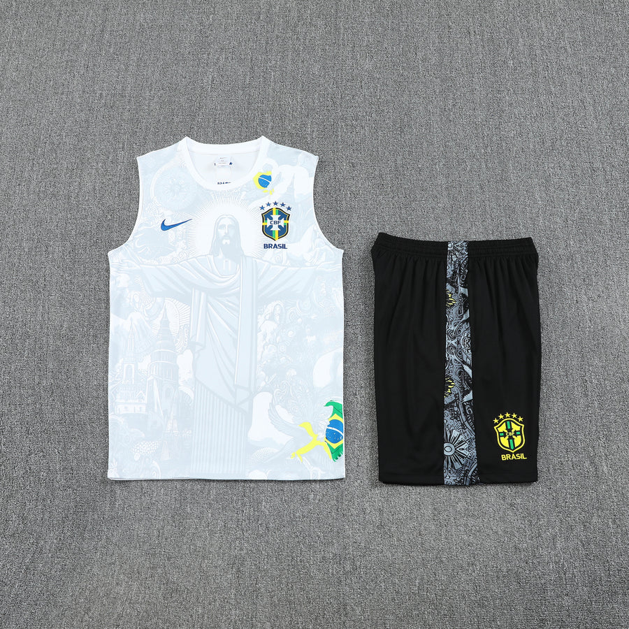 Conjunto Regata novas de com brasileiro Colete Treino 25/26