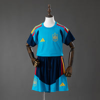 Espanha - Azul Infantil Kit Treino Versão Jogador Camisa 2028