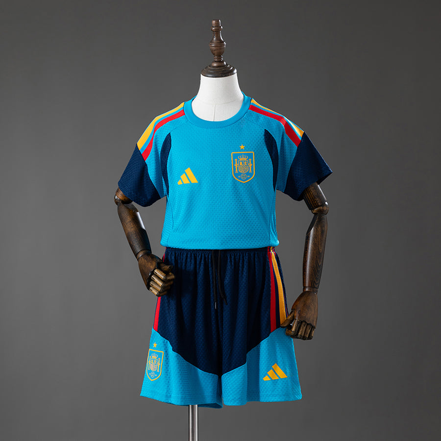 Espanha - Azul Infantil Kit Treino Versão Jogador Camisa 2028