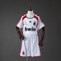 AC Milan Secundária Infantil Kit Retrô Camisa 06/07