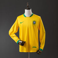 Brasil Principal Retrô Manga Longa Camisa 2006
