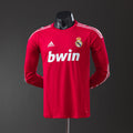 Real Madrid Secundária Terceira Retrô Manga Longa Versão Jogador Camisa 11/12