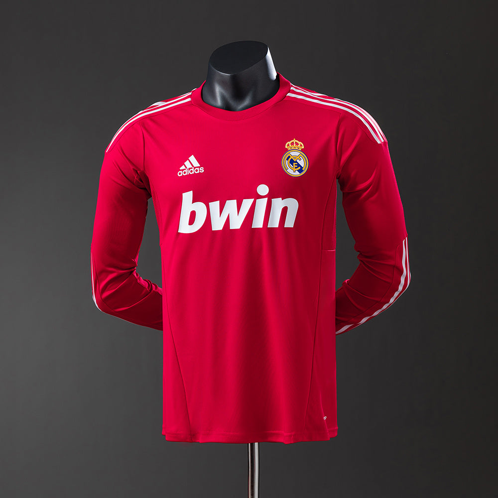 Real Madrid Secundária Terceira Retrô Manga Longa Versão Jogador Camisa 11/12