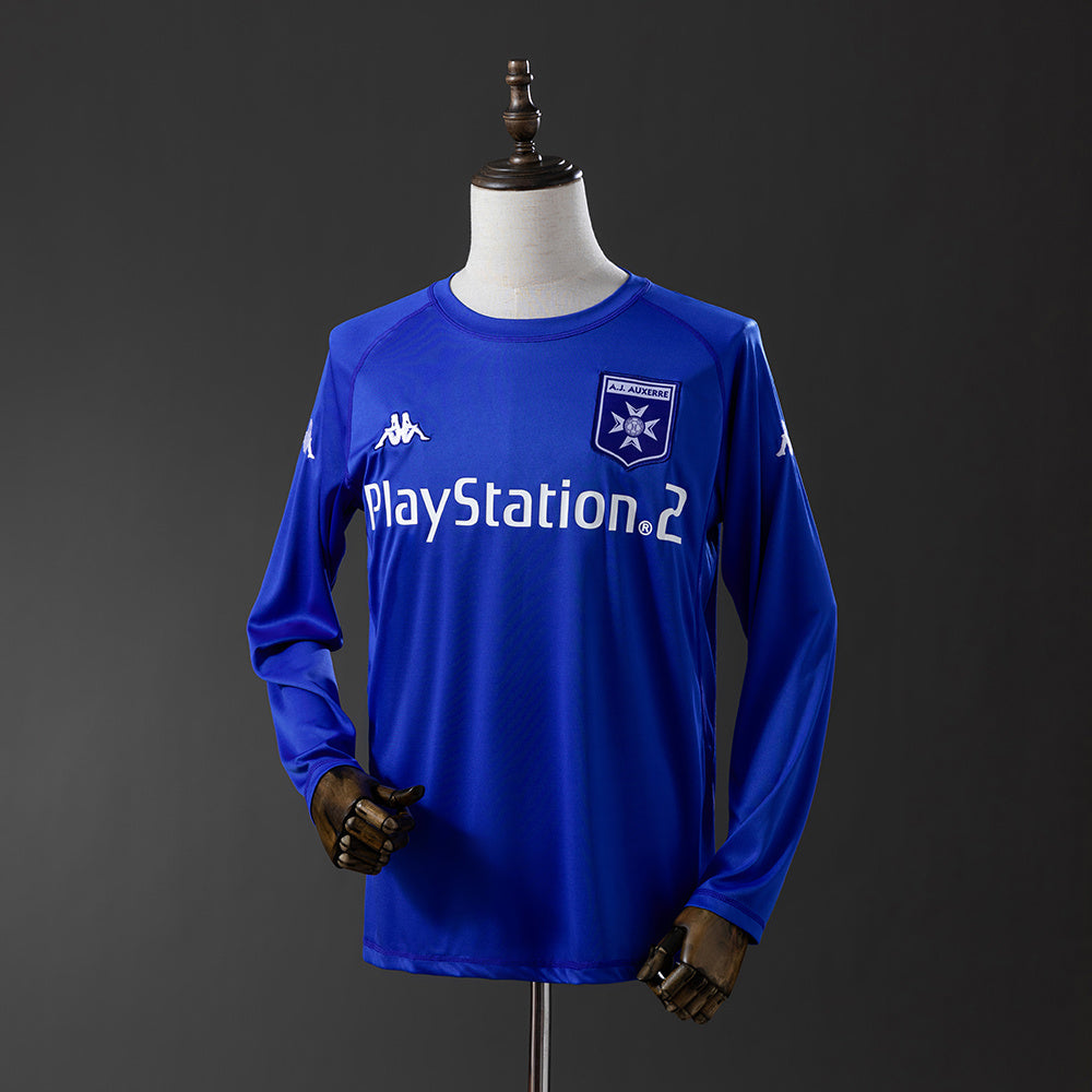 Auxerre Secundária Retrô Manga Longa Camisa 03/04