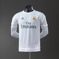 Real Madrid Principal Retrô Manga Longa Versão Jogador Camisa 15/16