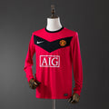 Manchester United Principal Retrô Manga Longa Camisa 2010