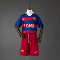 Barcelona Principal Infantil Kit Retrô Camisa 15/16