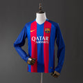 Barcelona Principal Retrô Manga Longa Camisa 16/17