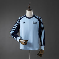 Oasis Tour Three-Striped - Azul Céu Manga Longa Camisa
