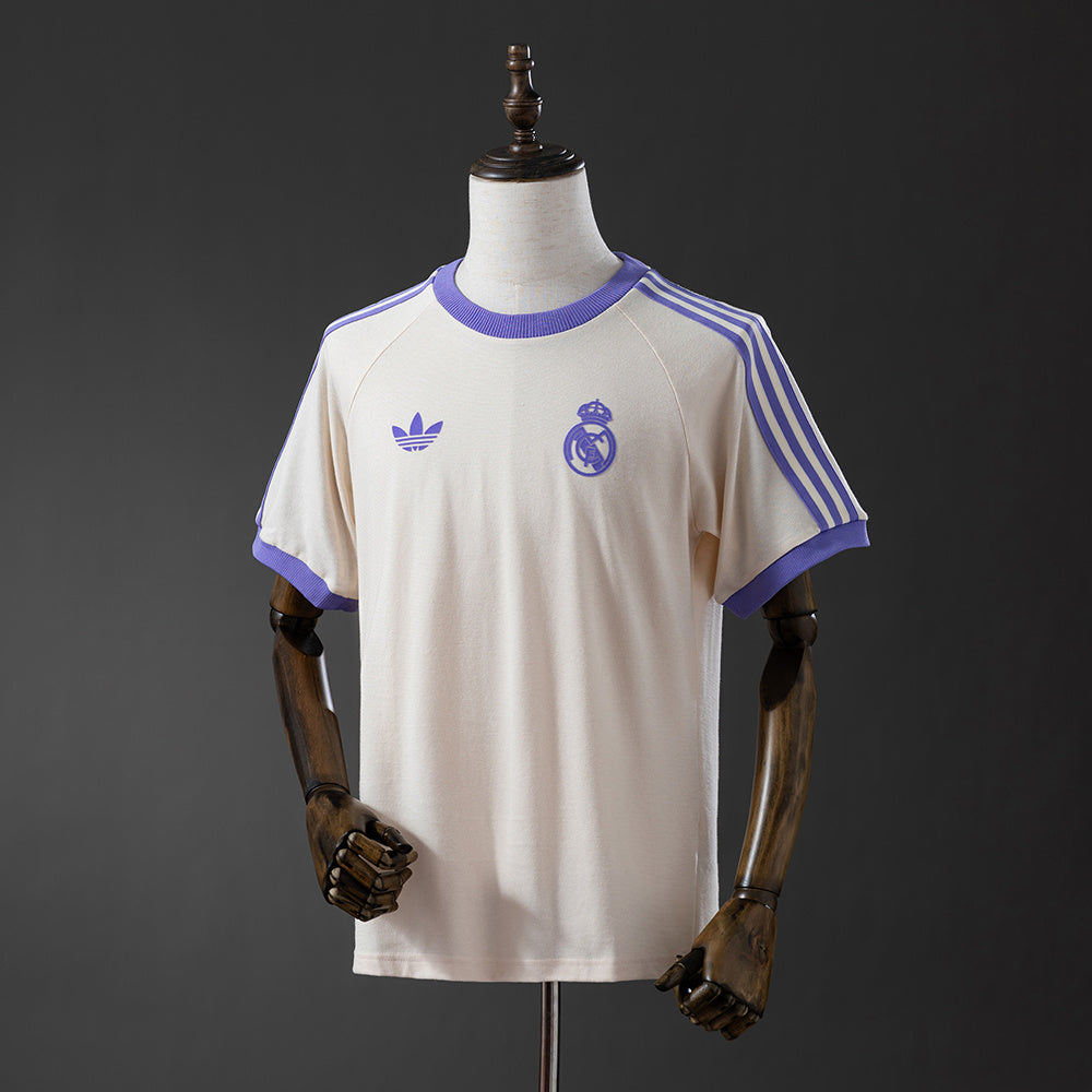Real Madrid 3-stripes Bege Original Camisa