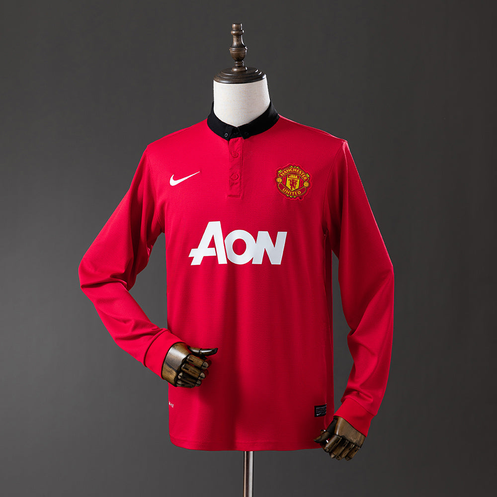 Manchester United Principal Retrô Manga Longa 13/14