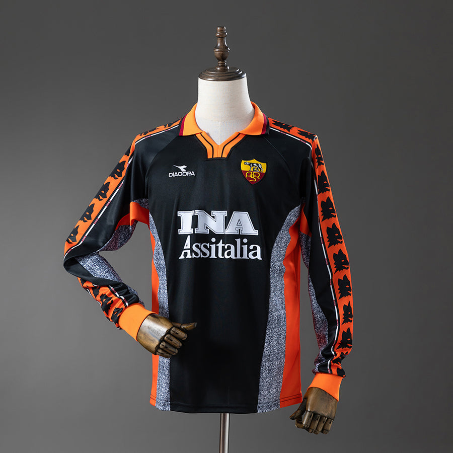 Roma Secundária Terceira Retrô Manga Longa Camisa 98/99
