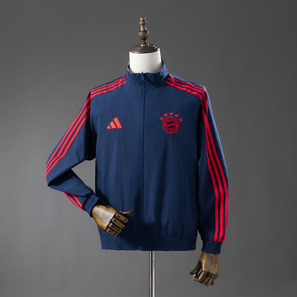 Bayern Munich Reversible - Azul Marinho Corta Vento Jaqueta 25/26