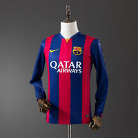 Barcelona Principal Retrô Manga Longa Camisa 14/15