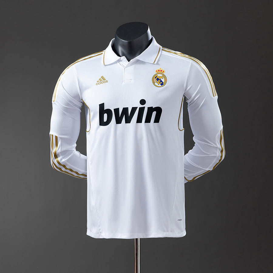 Real Madrid Principal Retrô Manga Longa Versão Jogador Camisa 11/12