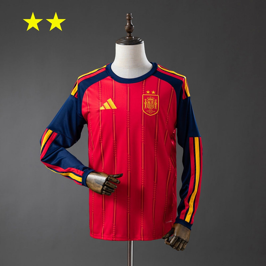 Espanha 2-Star Champion Edition Principal Manga Longa Camisa 2026