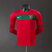 Portugal Principal Retrô Manga Longa Versão Jogador Camisa 2010