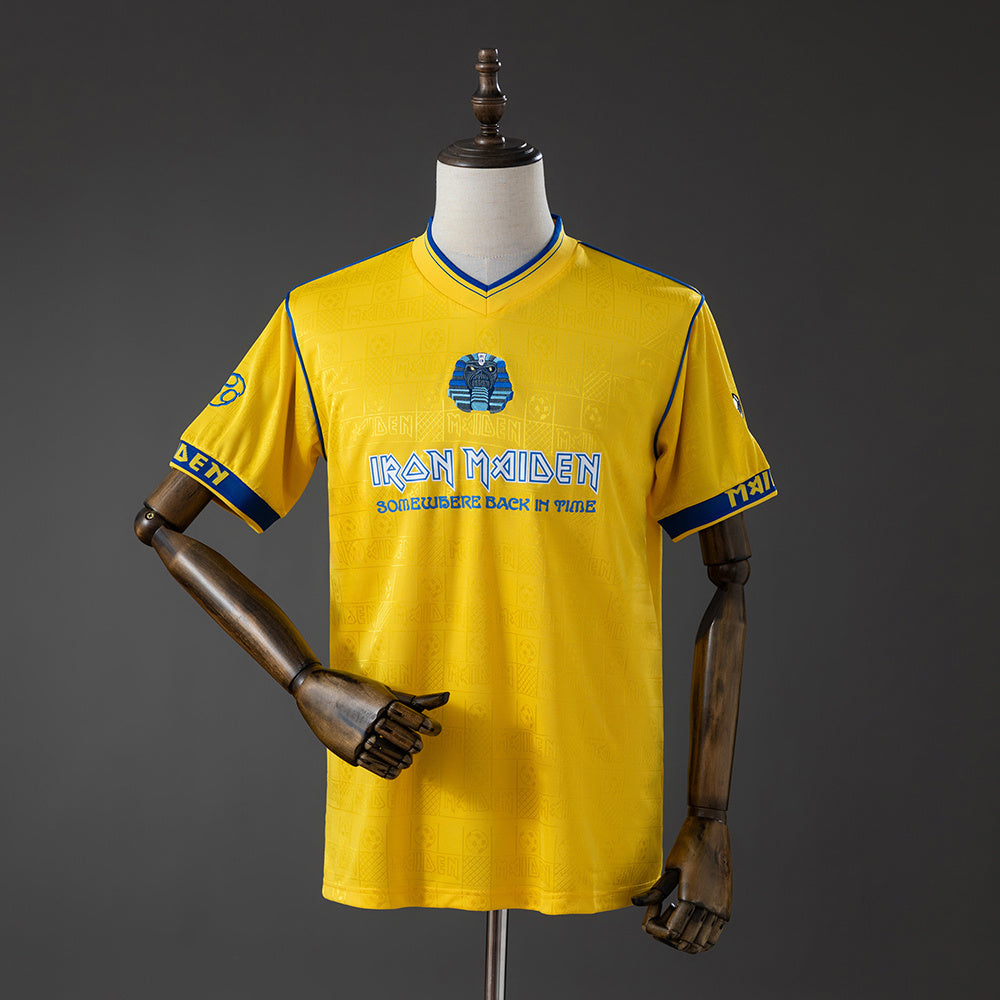 Iron Maiden x West Ham United Amarelo Retrô Camisa 2008