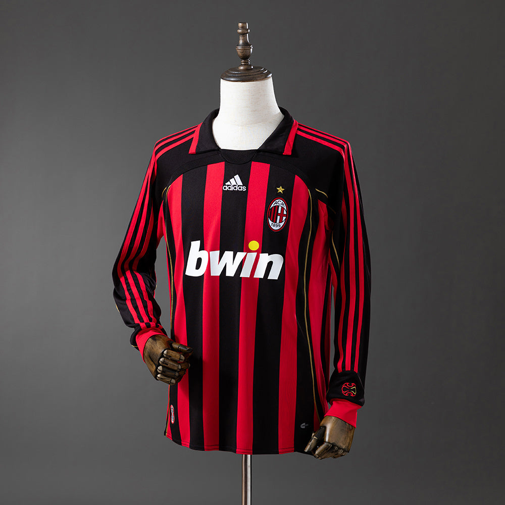 AC Milan Principal Retrô Manga Longa 06/07
