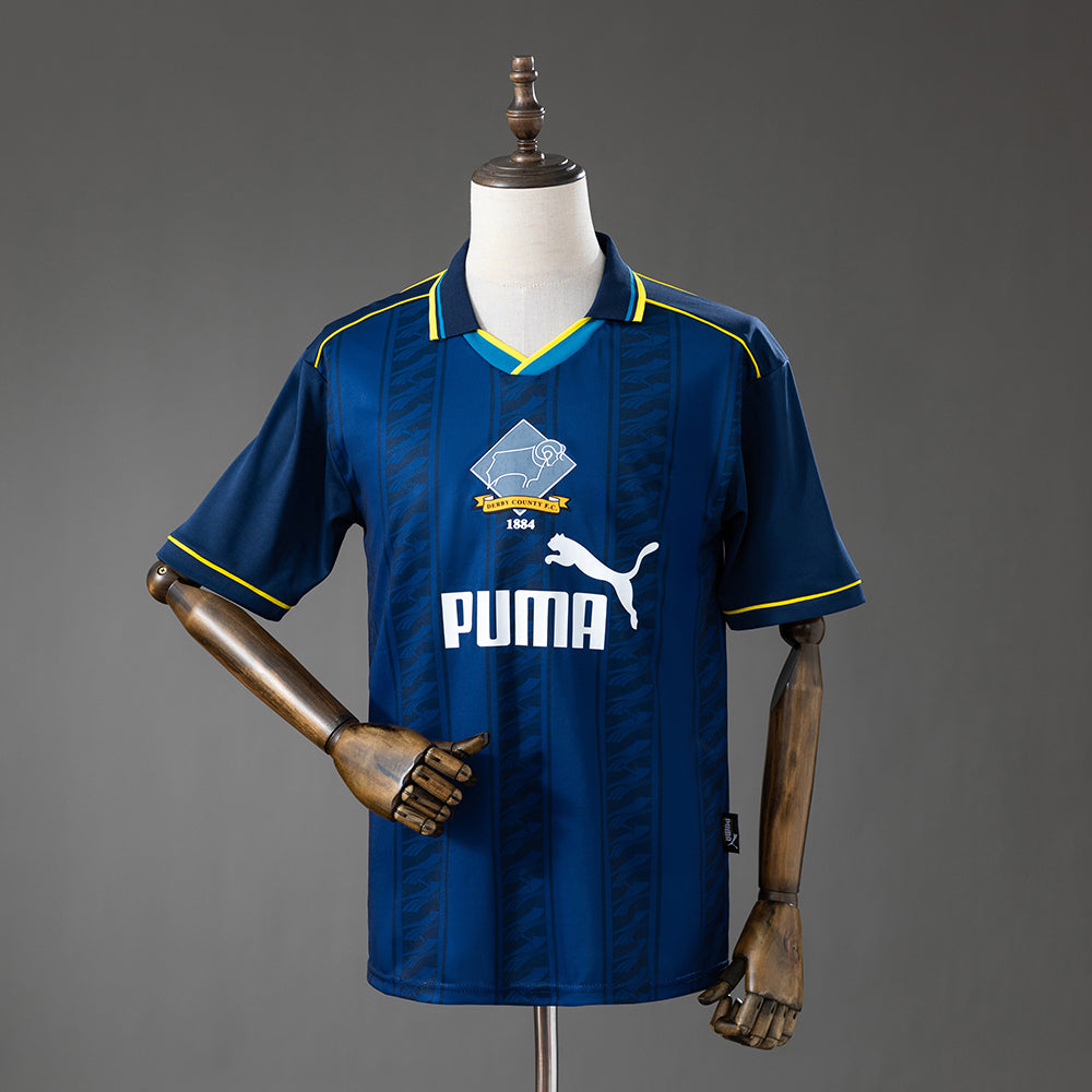 Derby County Secundária Retrô Camisa 95/96
