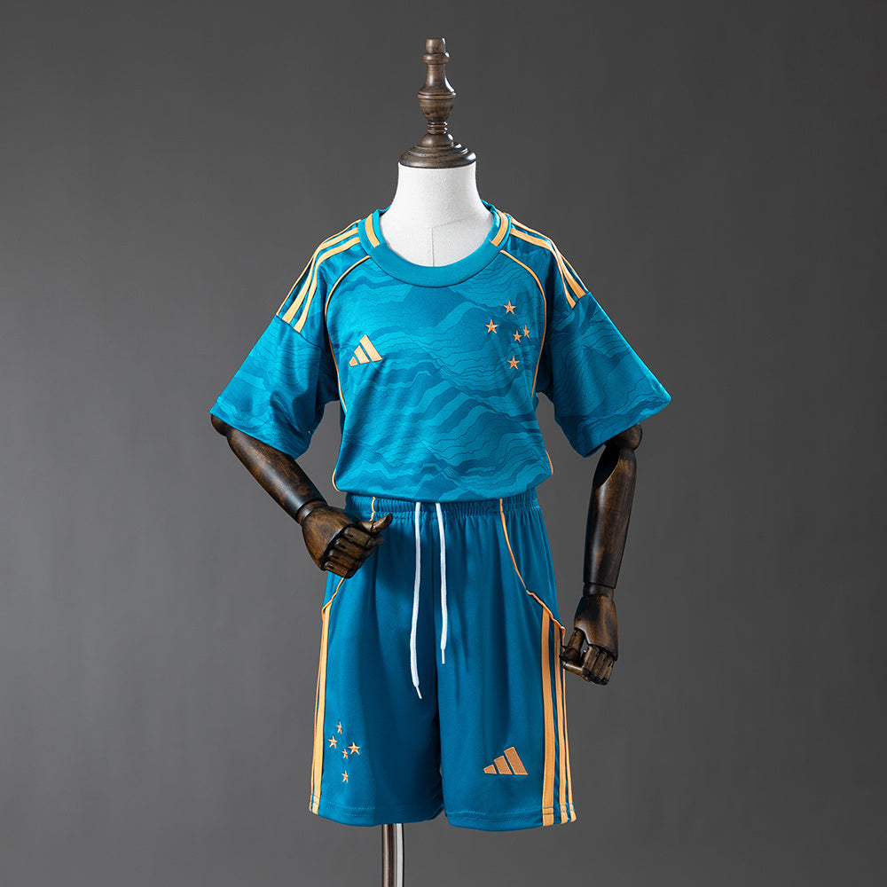 Cruzeiro Secundária Terceira Infantil Kit Camisa 25/26