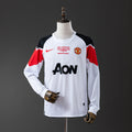 Manchester United Secundária Retrô Manga Longa Camisa 10/11