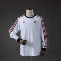 Manchester United Ícones de Arquibancada Branco Manga Longa Camisa