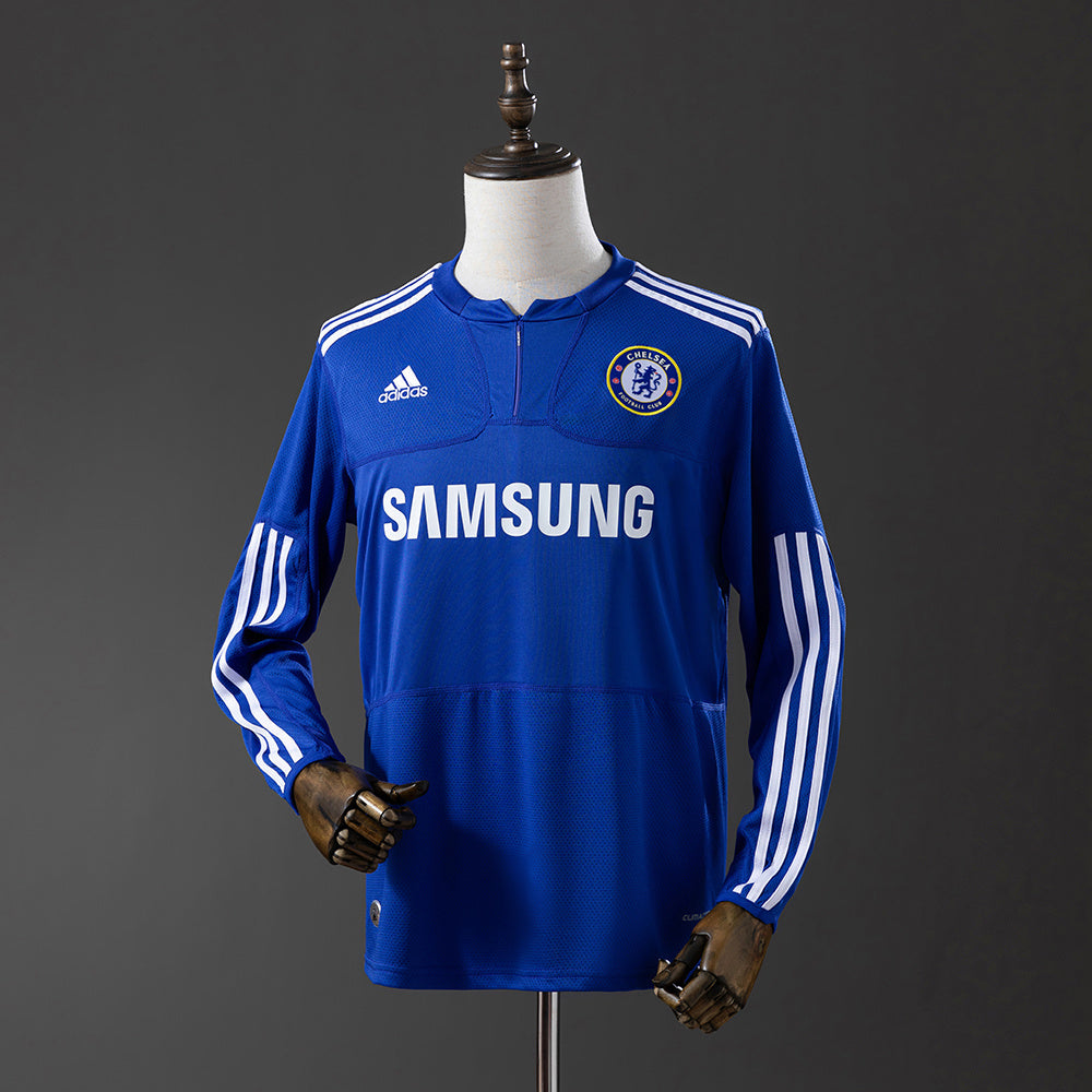 Chelsea Principal Retrô Manga Longa Camisa 09/10