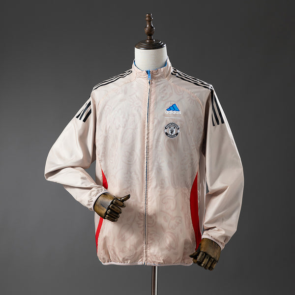 Manchester United Reversible - Bege&Azul Corta Vento Jaqueta