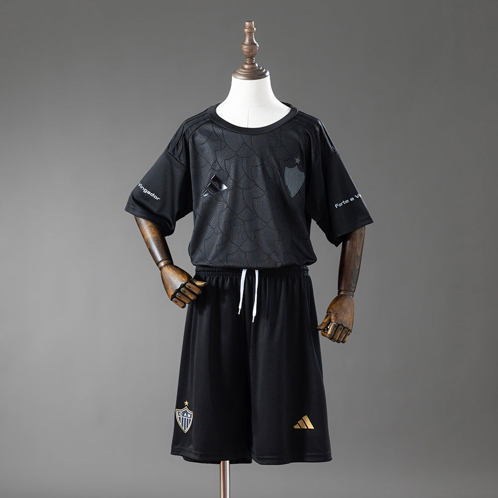 Atlético Mineiro Limitado Edição - Preto Infantil Kit Camisa 25/26