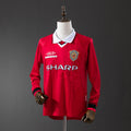 Manchester United Principal Retrô Manga Longa Camisa 99/00