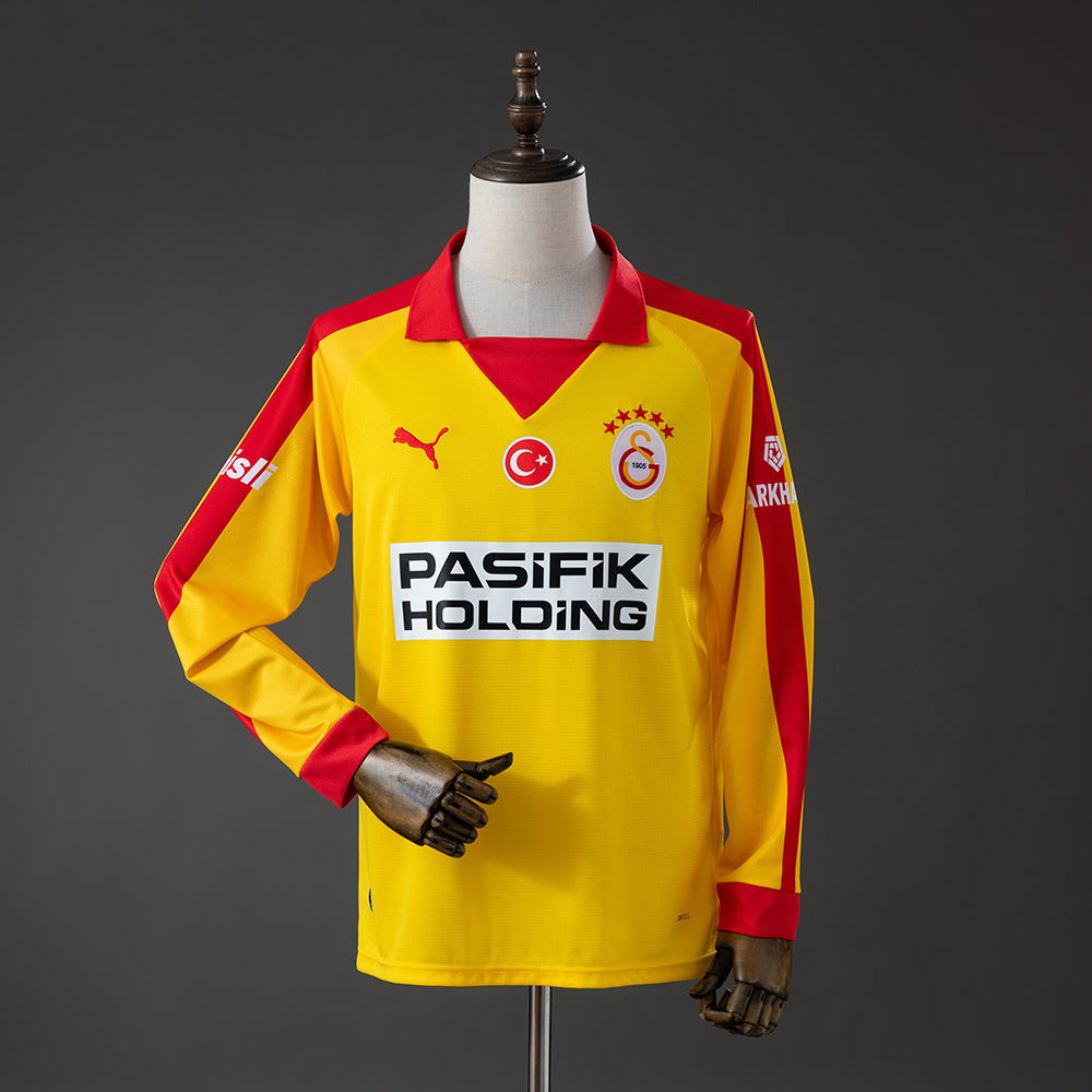 Galatasaray Edição - Amarelo Retrô Manga Longa Camisa 25/26