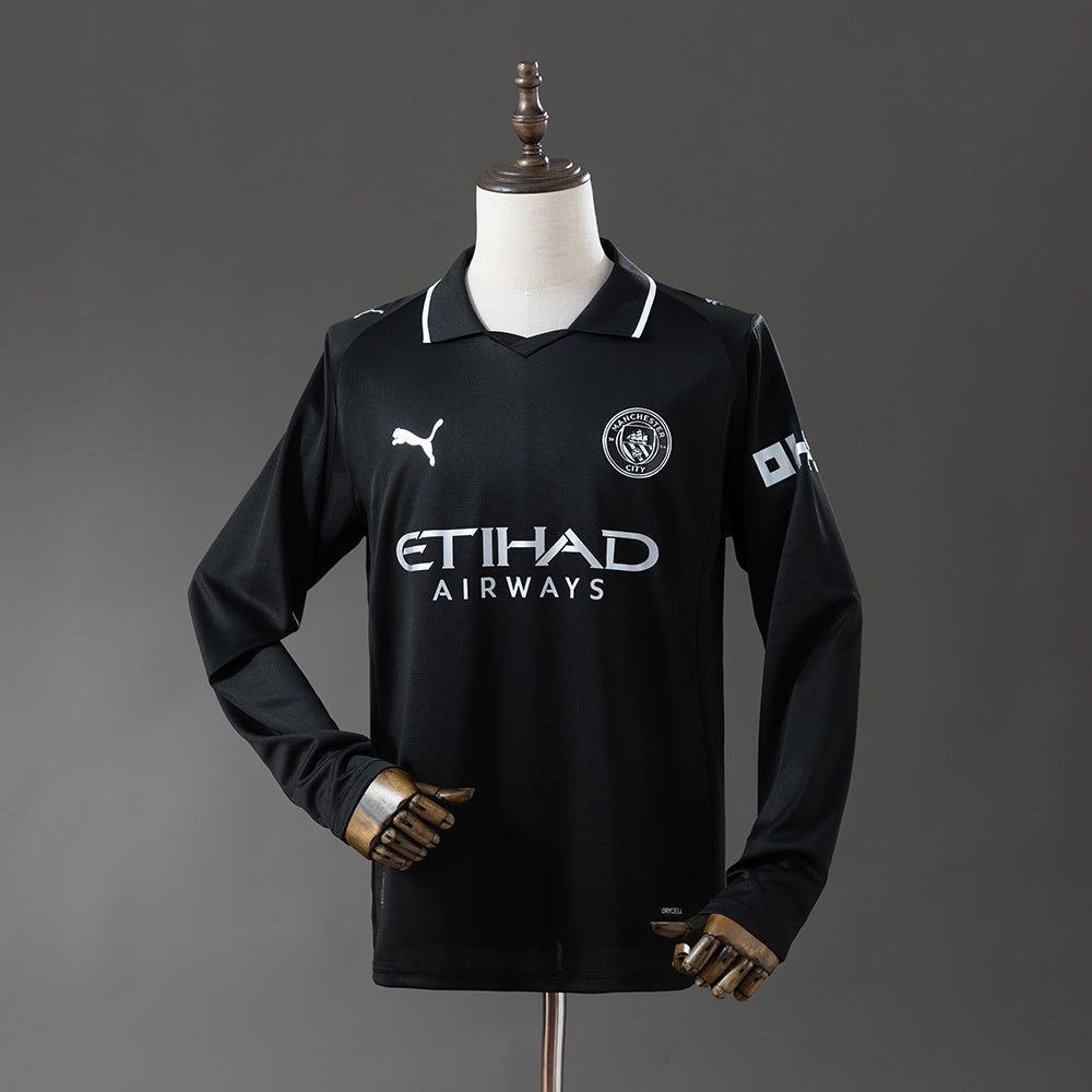Manchester City Secundária Manga Longa Camisa 25/26