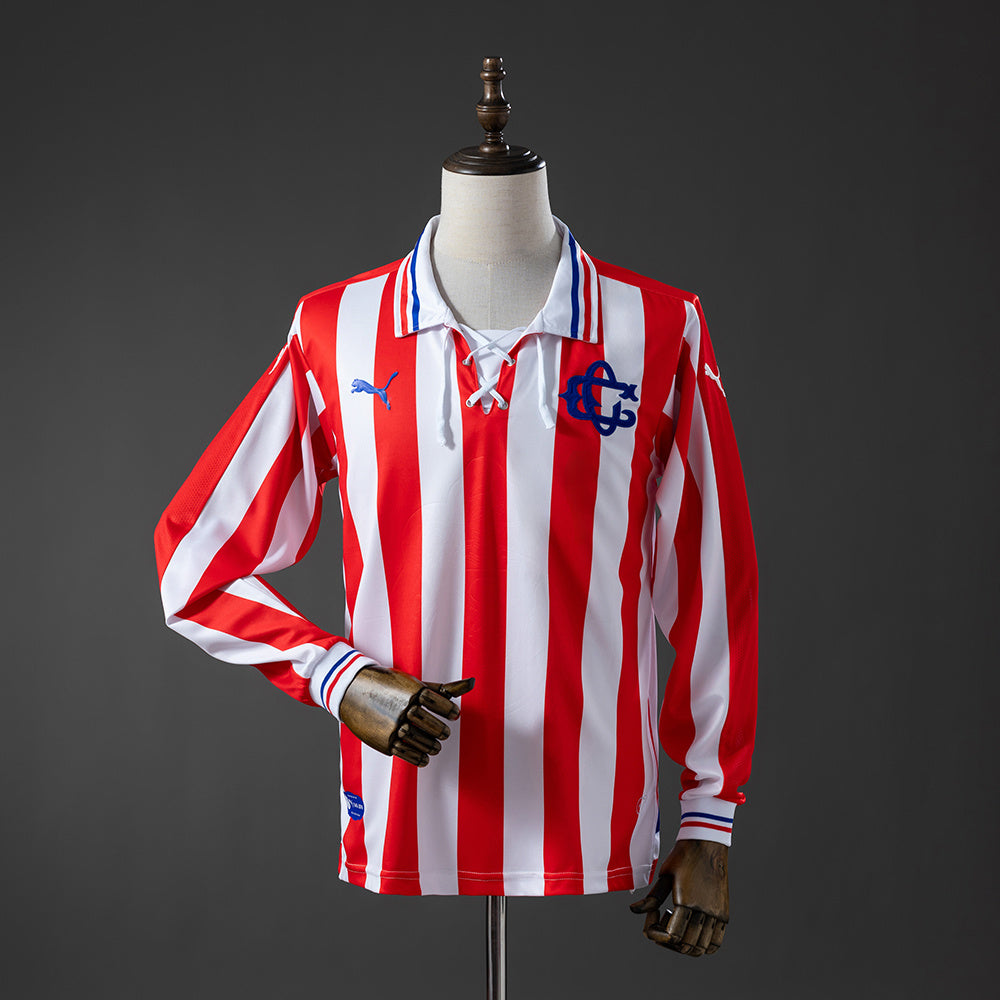 Chivas de Guadalajara 110th Edição Manga Longa Jerse Retrô Aniversário