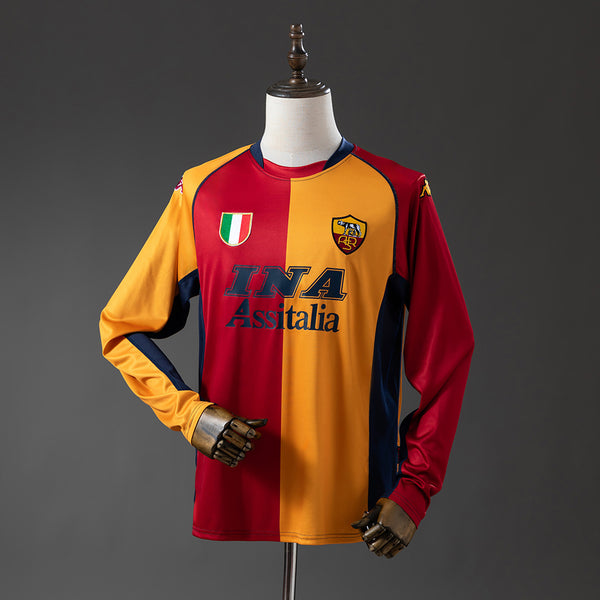 Roma Champion Edição Retrô Manga Longa Camisa 01/02